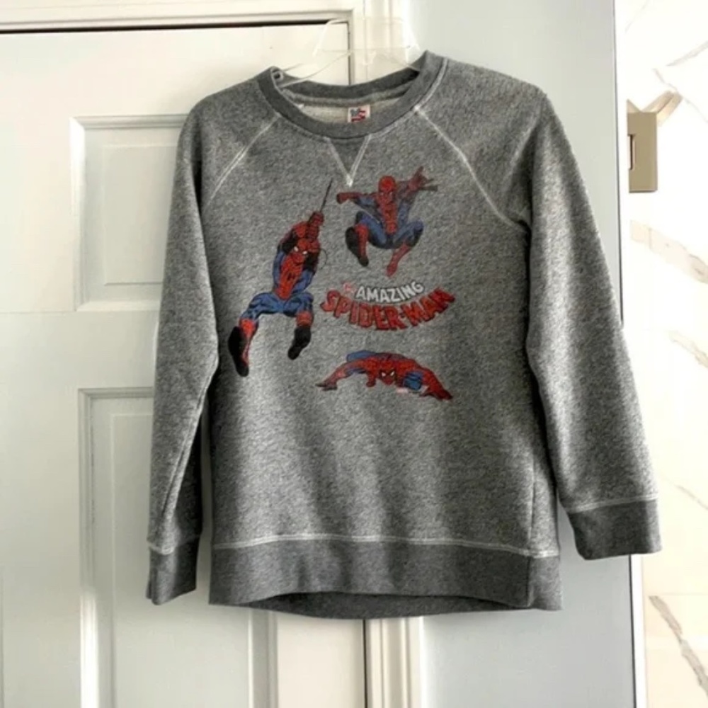 Junk Food Youth Marvel Spider-Man Heather Gray Sweatshirt